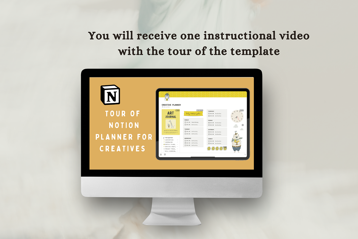 Notion planner for creatives, a Templates & Theme by Petite Zakka Boutique (Photo 5 of 9)