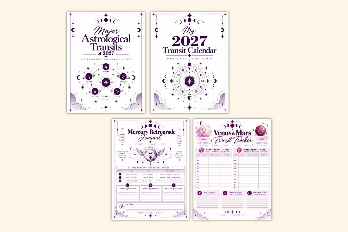 2027 Astrology Reflection Journal, a Stationery Template by Shumaya (Photo 2 of 4)
