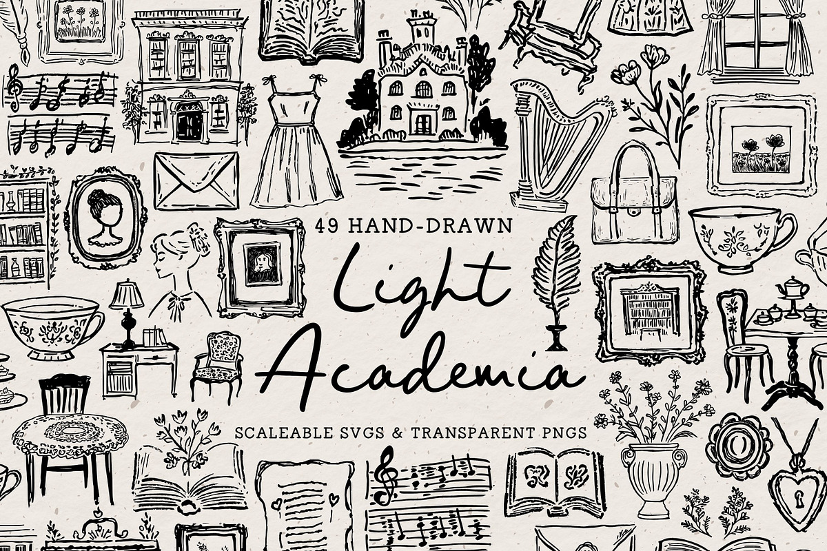 Light Academia Clipart, Book Set, an Object Illustration by The October Creative (Photo 1 of 6)