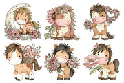 Cute Pony Horse Clipart, an Animal Illustration by Creative Art (Thumbnail 3 of 7)