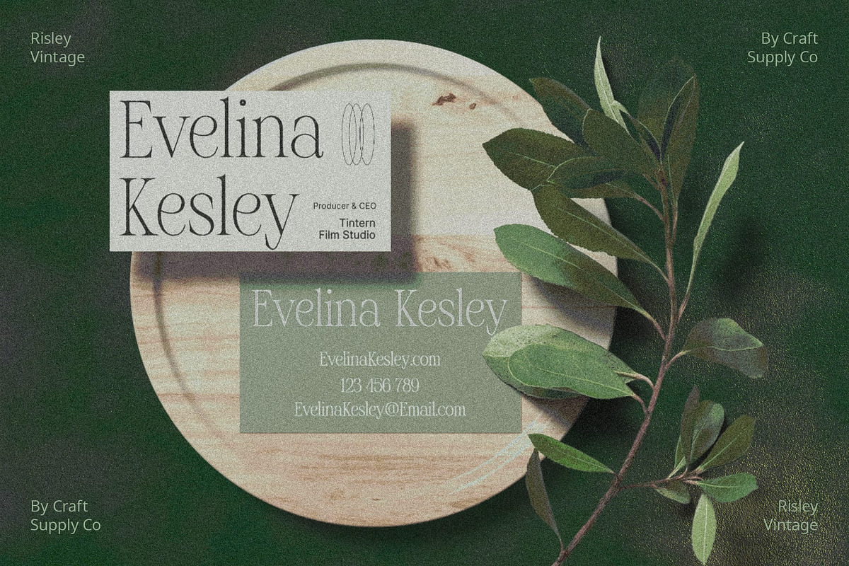 Risley Vintage, a Serif Font by Craft Supply Co. (Photo 7 of 8)