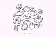 Pumpkin Patch vector pattern set, a Pattern Graphic by Palette Pursuit (Thumbnail 7 of 11)