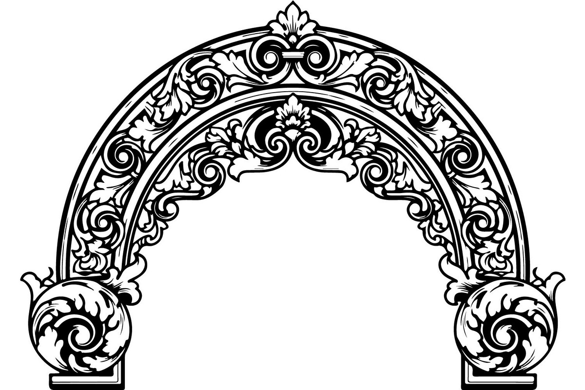 Islamic Arch Ornament Set, an Object Graphic by Creativeshirt (Photo 5 of 18)