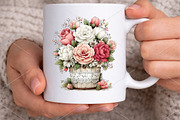 Whimsical Spring Flower Basket, an Illustration by Canvas Craft (Thumbnail 7 of 7)