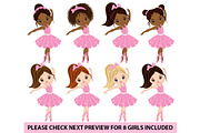 Vector Ballerina Girl Clipart, an Illustration by TheCreativeMill (Thumbnail 5 of 6)