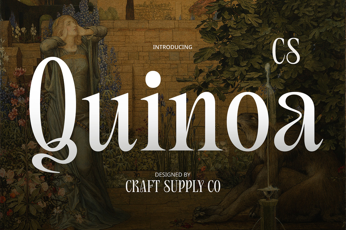 CS Quinoa – Art Nouveau Font, a Serif Font by Craft Supply Co. (Photo 1 of 8)