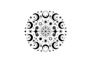 Moon Phase Mandala SVG Bundle, an Illustration by yasushie (Thumbnail 17 of 31)