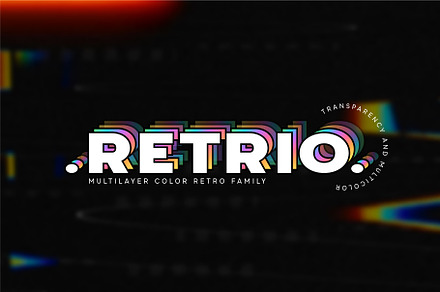 Retrio. OTF-SVG Color Family, a Symbol Font by Luxfont