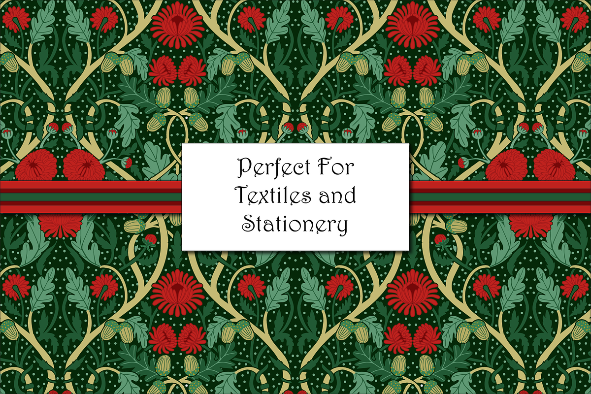 Art Nouveau Christmas Patterns, a Pattern Graphic by RachelStudio (Photo 9 of 10)