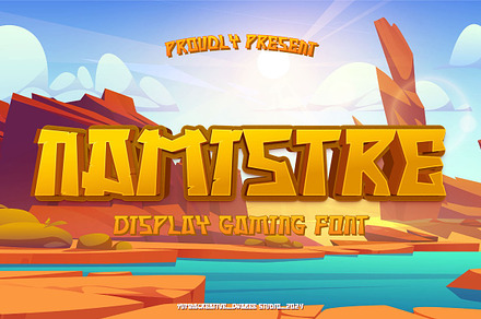 Namistre - Display Gaming Font, a Handwritten Font by Dhabee