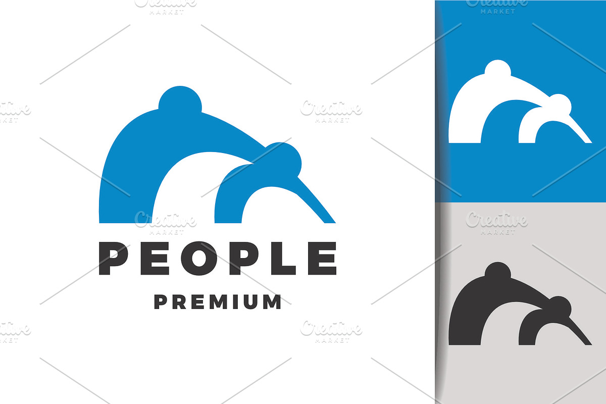 Modern Initial M People Logo, a Branding & Logo Template by mesuka (Photo 2 of 2)