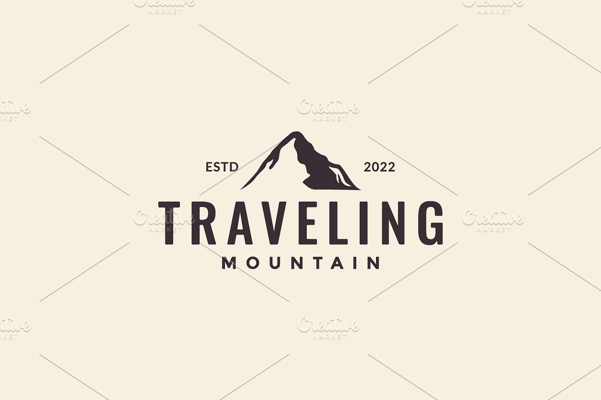 hipster simple hill or mountain logo, a Branding & Logo Template by devastd