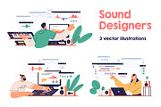 Sound designers or audio engineers, a Work Illustration by Good Studio (Thumbnail 1 of 4)