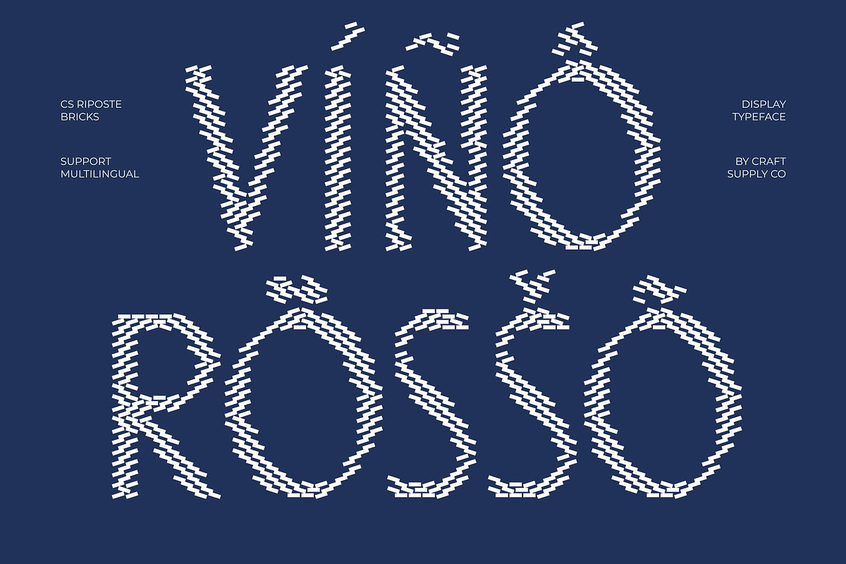 CS Riposte Bricks, a Sans Serif Font by Craft Supply Co. (Photo 7 of 8)