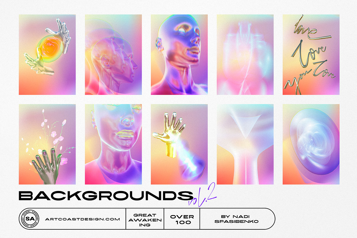 AWAKENING 3D Objects & Poster, a Wallpaper Graphic by nadispasibenko (Photo 2 of 16)
