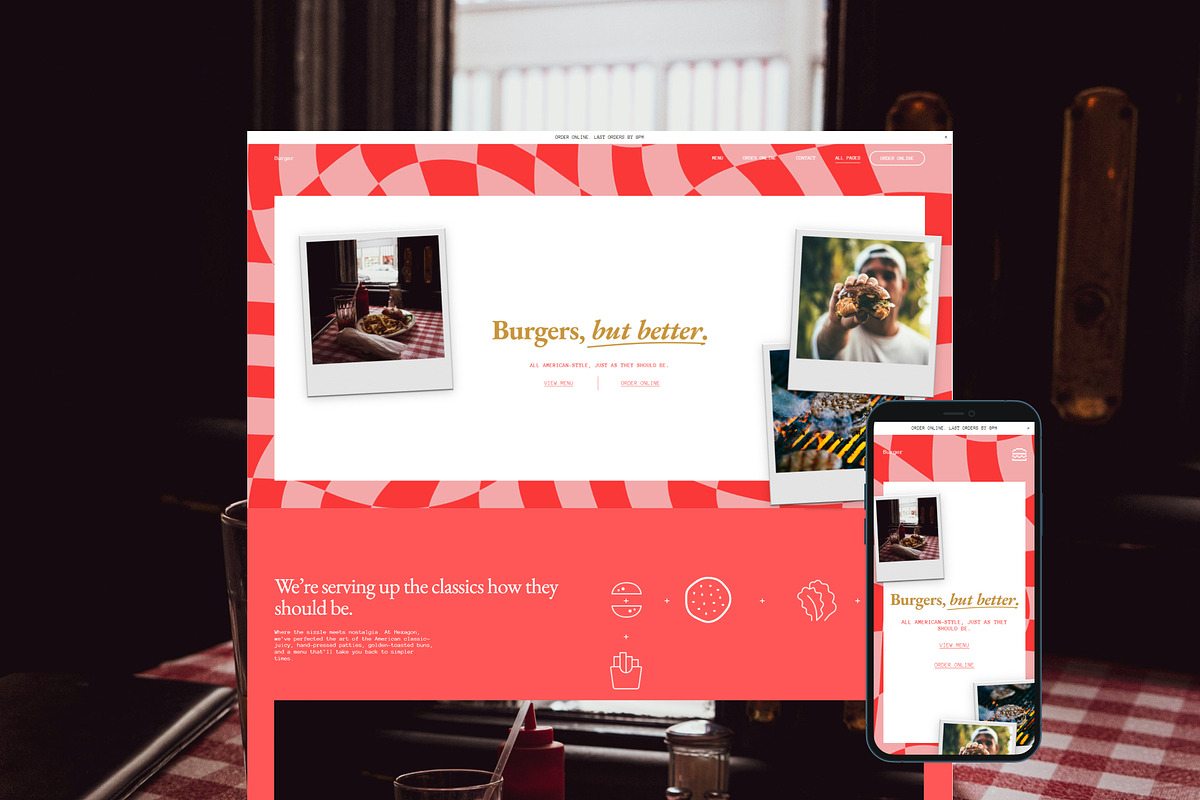Burger Bar Restaurant Website