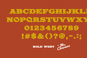BOLD WEST - DISPLAY FONT, a Slab Serif Font by Mr. Chronos (Thumbnail 4 of 4)