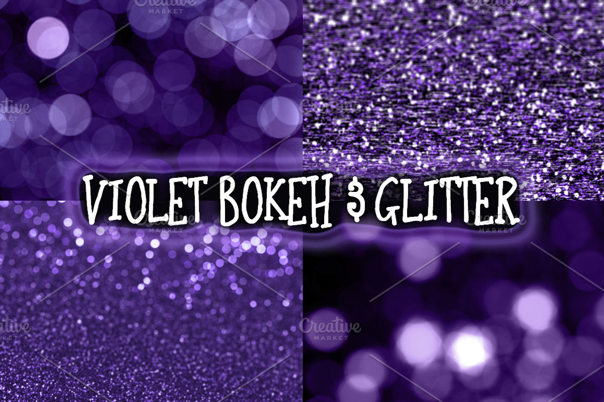 Violet Bokeh & Glitter Backgrounds, a Texture Graphic by Paper Element (Photo 3 of 3)