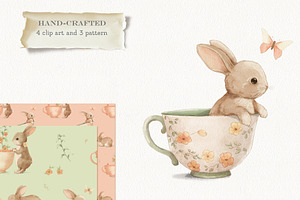 Announcement Clipart and pattern, an Animal Illustration by AlenaVlasko stock Market