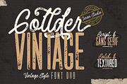 Gollder Vintage Font Duo, a Script Font by Ainun Jinan (Thumbnail 1 of 12)