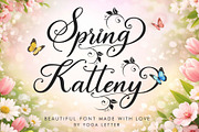 Spring Katteny, a Handwritten Font by Yoga Letter (Thumbnail 1 of 11)