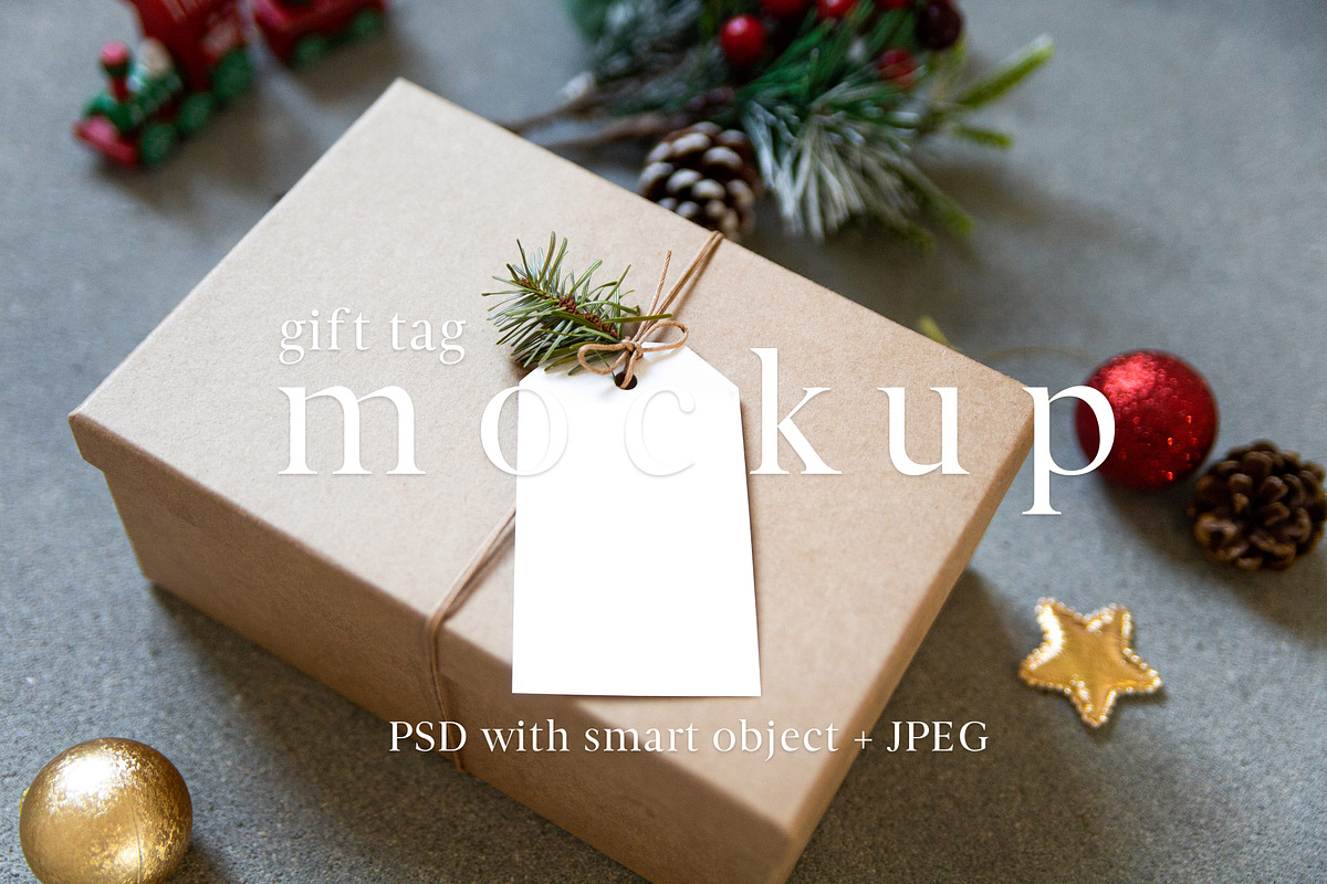 Gift Tag Mockup,Christmas Tag Mockup, a Product Mockup by ILoveMockupDesign (Photo 1 of 8)