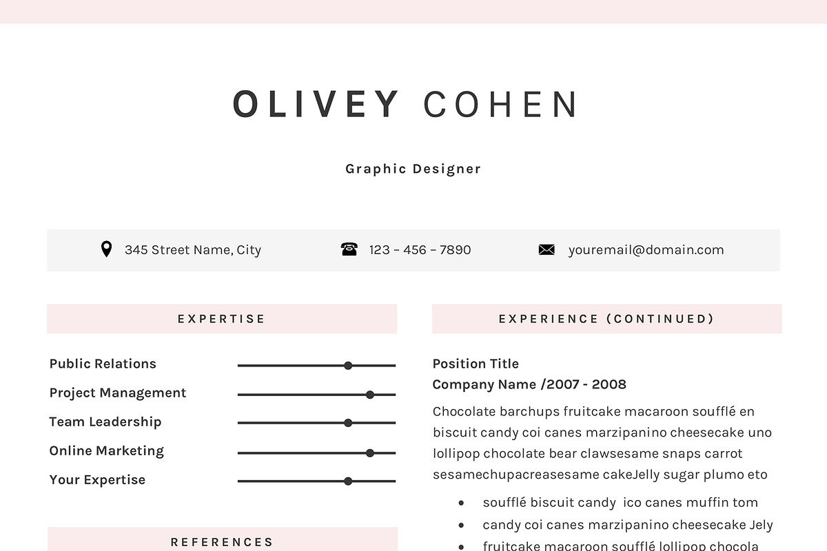 Creative Resume CV Template, a Resume Template by GResume (Photo 7 of 7)