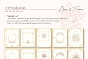 Roses and Frames, a Pattern Graphic by Collection by VY (Thumbnail 3 of 10)