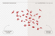 Sketch-Style Bird Flock Vector Set, an Animal Illustration by TheMountBirdStudio (Thumbnail 2 of 11)