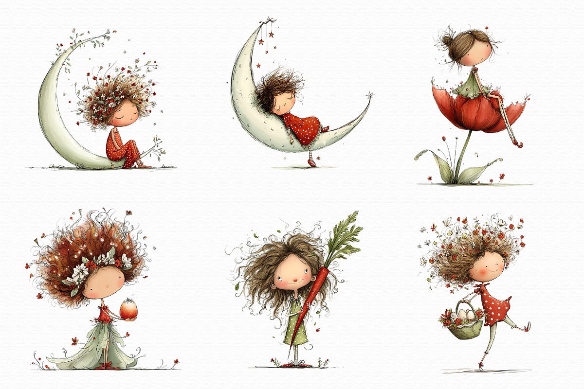 Whimsical Happy Easter Clipart, an Illustration by Libby Wishes (Photo 4 of 7)