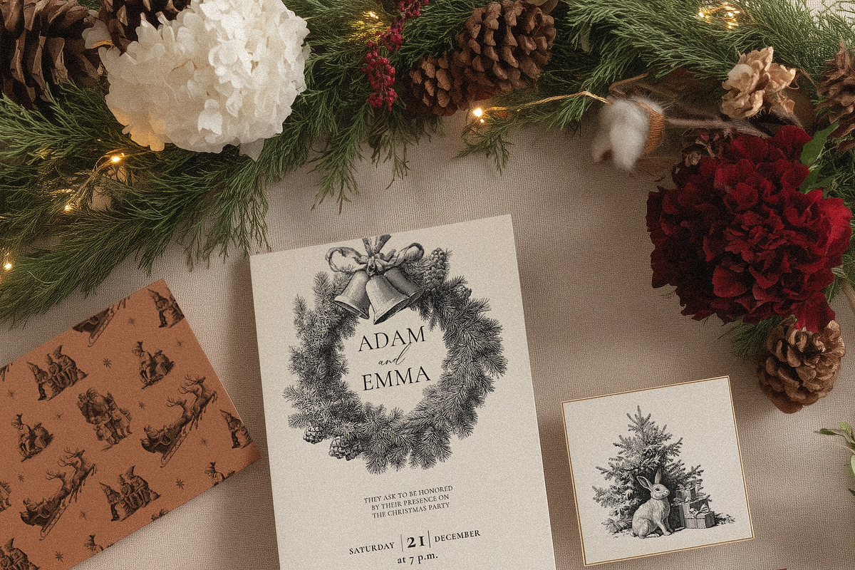 Merry Christmas! Vintage winter set, a Seasonal Illustration by Pamyatka Shop (Photo 20 of 20)
