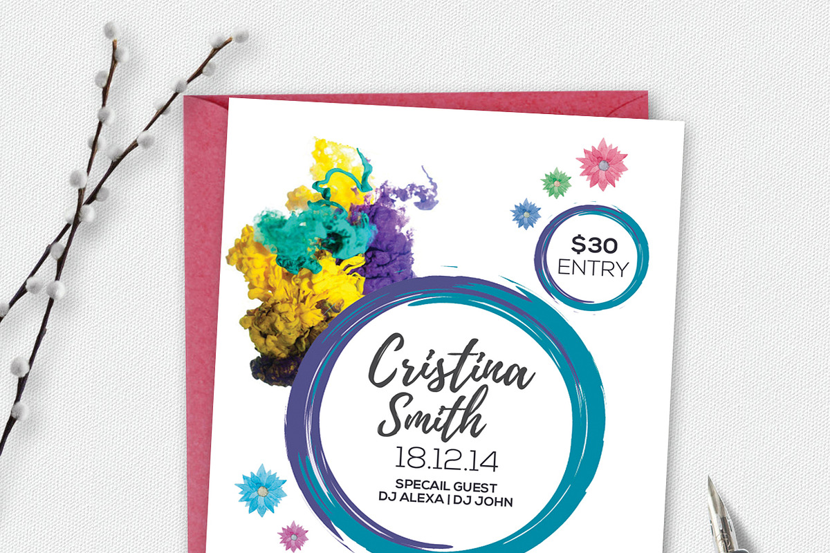 Merry Christmas Greeting Card, an Invitation Template by graphicforest (Photo 1 of 3)