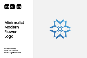 Minimalist Modern Flower Logo, a Branding & Logo Template by Luxury Logos