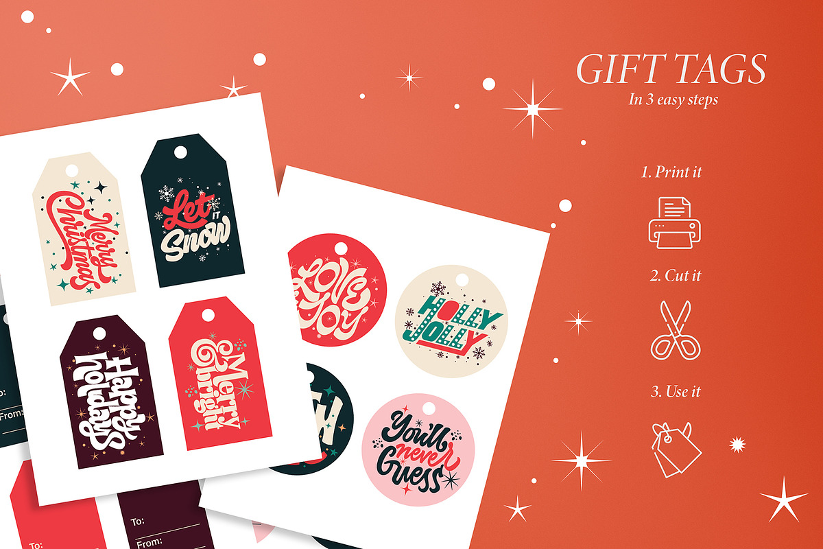 Christmas Lettering Pack, an Illustration by Ana Moreno | Letteringiam (Photo 6 of 6)