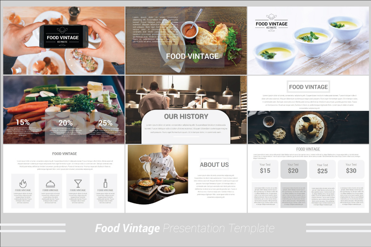 Food Vintage Keynote Template, a Presentation Template by Presentation Official (Photo 2 of 13)