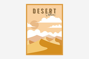 Desert Poster Background Landscape