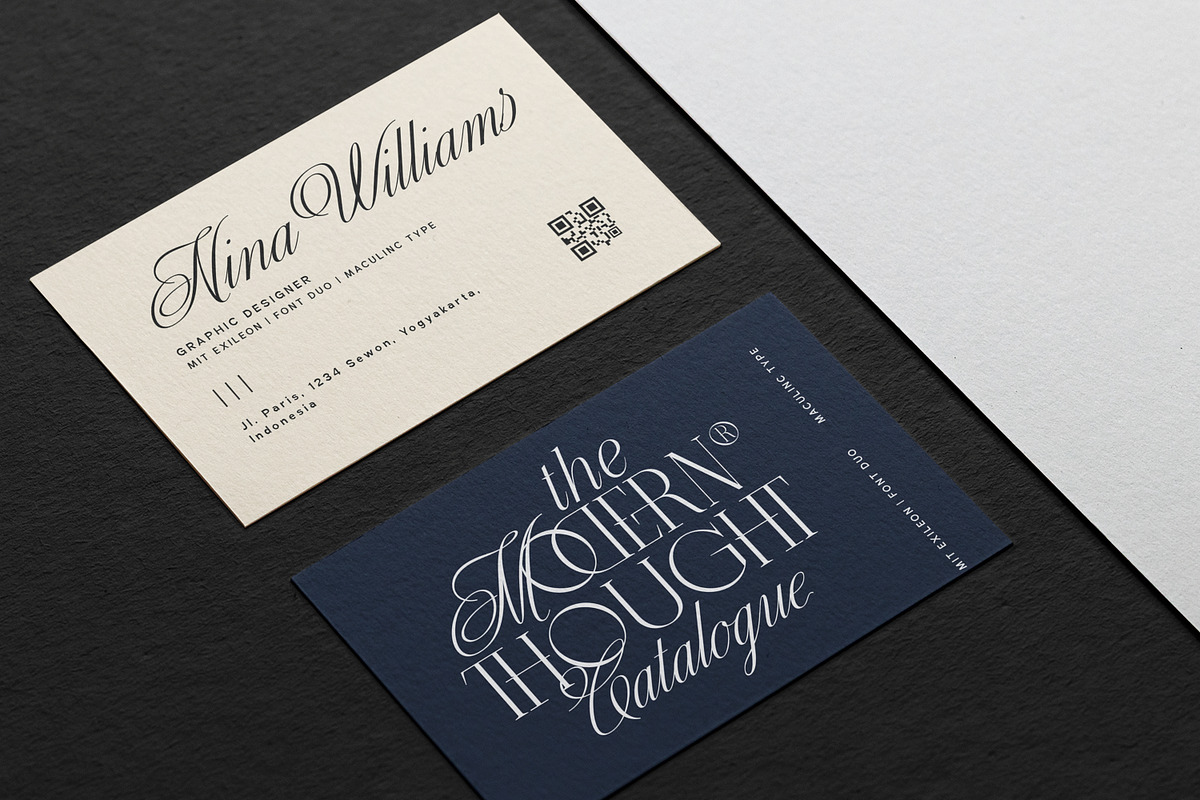 MIT Exileon - Script&Serif font duo, a Serif Font by Maculinc Type (Photo 4 of 16)