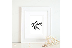 Styled white frame mockup - beach 5