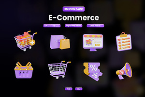 E-Commerce 3D Icon Pack, an Object Graphic by Artnivora.Std