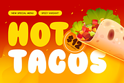ORANGE CHIPS - Food Font, a Sans Serif Font by Mozatype (Thumbnail 2 of 8)