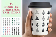 Doodles Christmas Tree Clipart, a Graphic by IRSYART (Thumbnail 1 of 8)