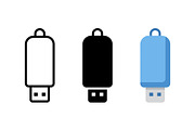 USB Flash Drive Icons, a Solid Icon by Artonix (Thumbnail 2 of 2)