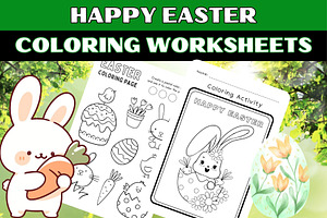 Easter coloring pages | Easter craft, a Templates & Theme by Premium Digital Templates