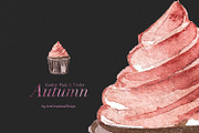 Gothic Pink&Violet Autumn Clipart, a Seasonal Illustration by ArtCreationsDesign (Thumbnail 7 of 13)