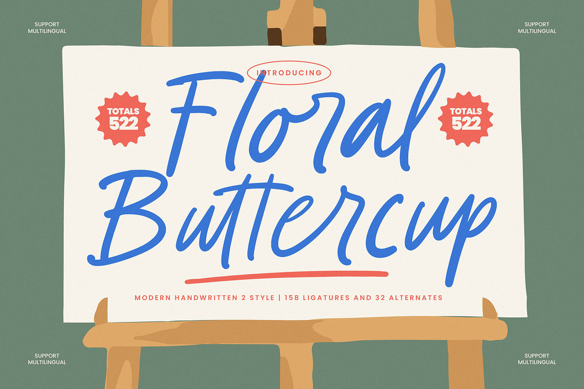 Floral Buttercup Modern Handwritten, a Script Font by stylishtype.co (Photo 1 of 20)