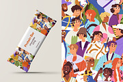 Crowd of people, seamless patterns, a Pattern Graphic by Good Studio (Thumbnail 2 of 5)