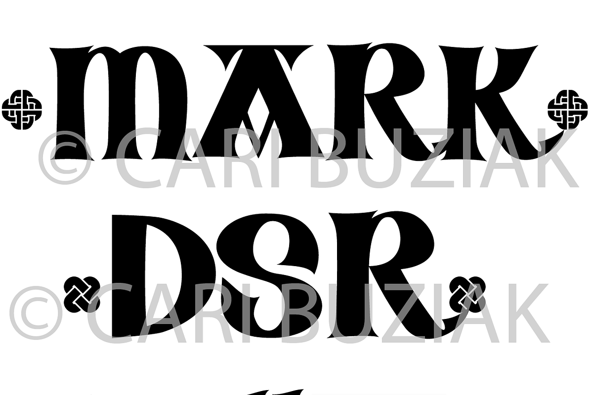 CELTIC FONT - Aon Stout, a Script Font by AonCelticArt (Photo 3 of 5)