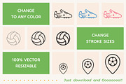 Soccer/Football Outline Icons BUNDLE, an Icon by Sargatal (Thumbnail 4 of 5)