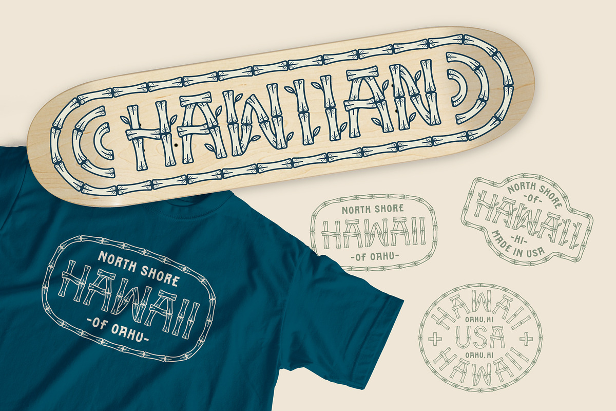 Hawaiian Bamboo Font Duo, a Sans Serif Font by NienowBrand (Photo 4 of 12)