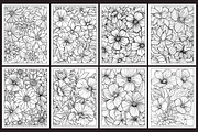 Stress Relief Flowers Coloring Pages, an Illustration by protabsorkar11 (Thumbnail 6 of 8)